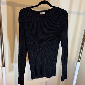 Kim Rogers Black Ribbed Sweater